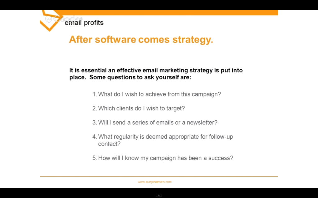 Strategy questions for email marketing